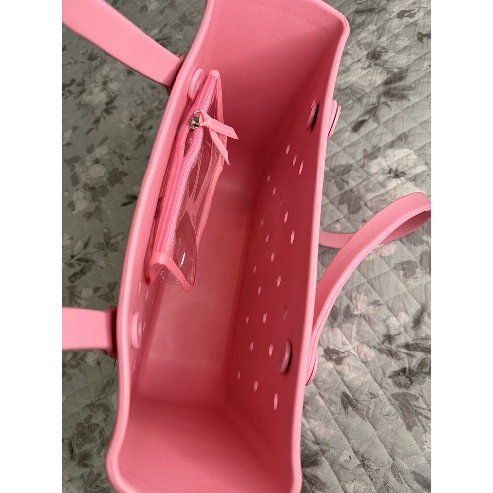 Bogg Bag Bitty Tote Bubblegum Pink Small EVA Beach Pool Bag Waterproof Purse - Picture 4 of 9